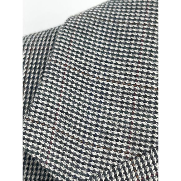 Lauren Ralph Lauren Blazer‎ Suit Jacket Men's 48 Black White Houndstooth - Picture 3 of 10